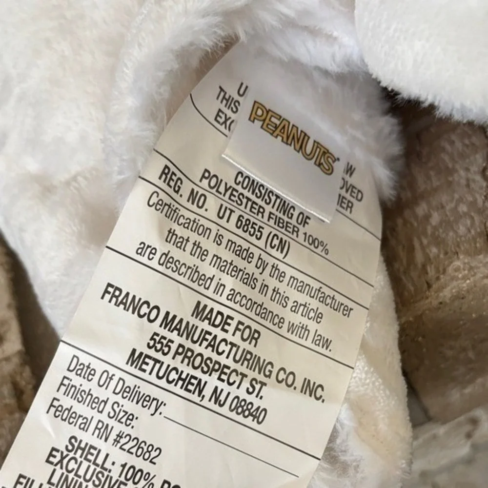 Peanuts Snoopy Hooded Throw Blanket - Black and White 30in x 50in NEW